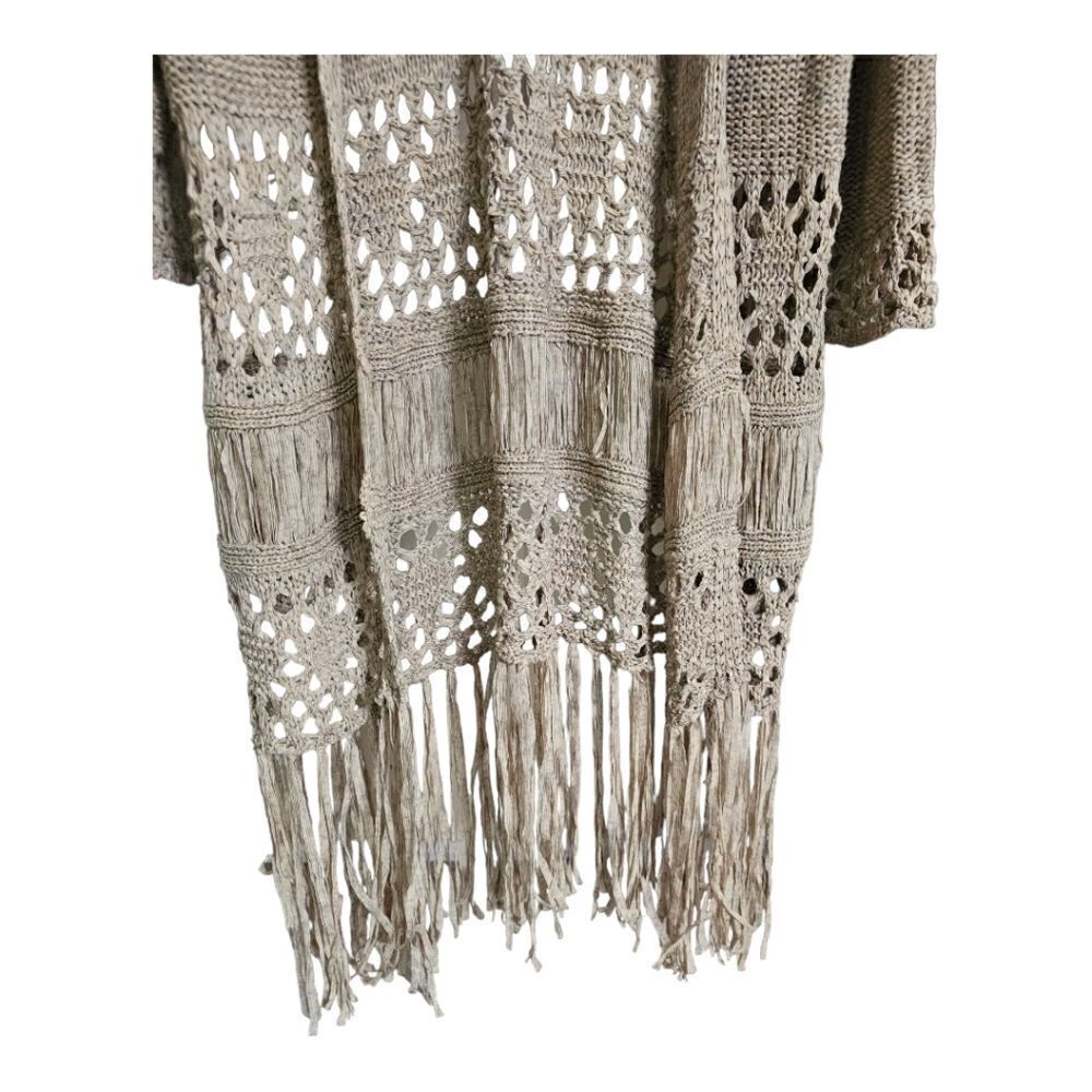 REBA Crochet Open Front Tunic Cardigan - Size Medium‎ - Picture 5 of 7